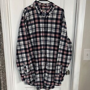FoxFire Men's Plaid long sleeve Shirt 100% cotton size 3XT